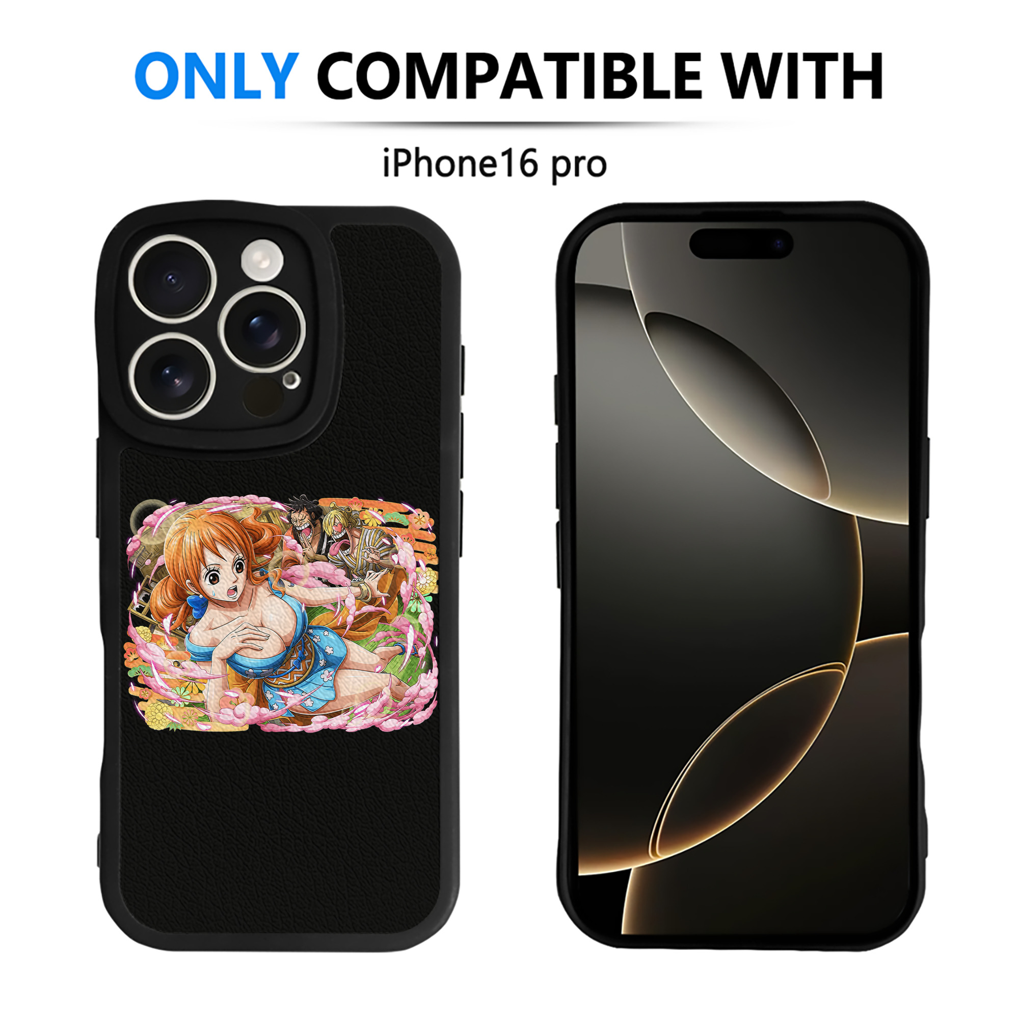 （画像用） ワンピース ナミ ONE PIECE Nami 【iPhone 16シリーズ対応】シリコンスマホケース（レザー調） 材質：シリコン